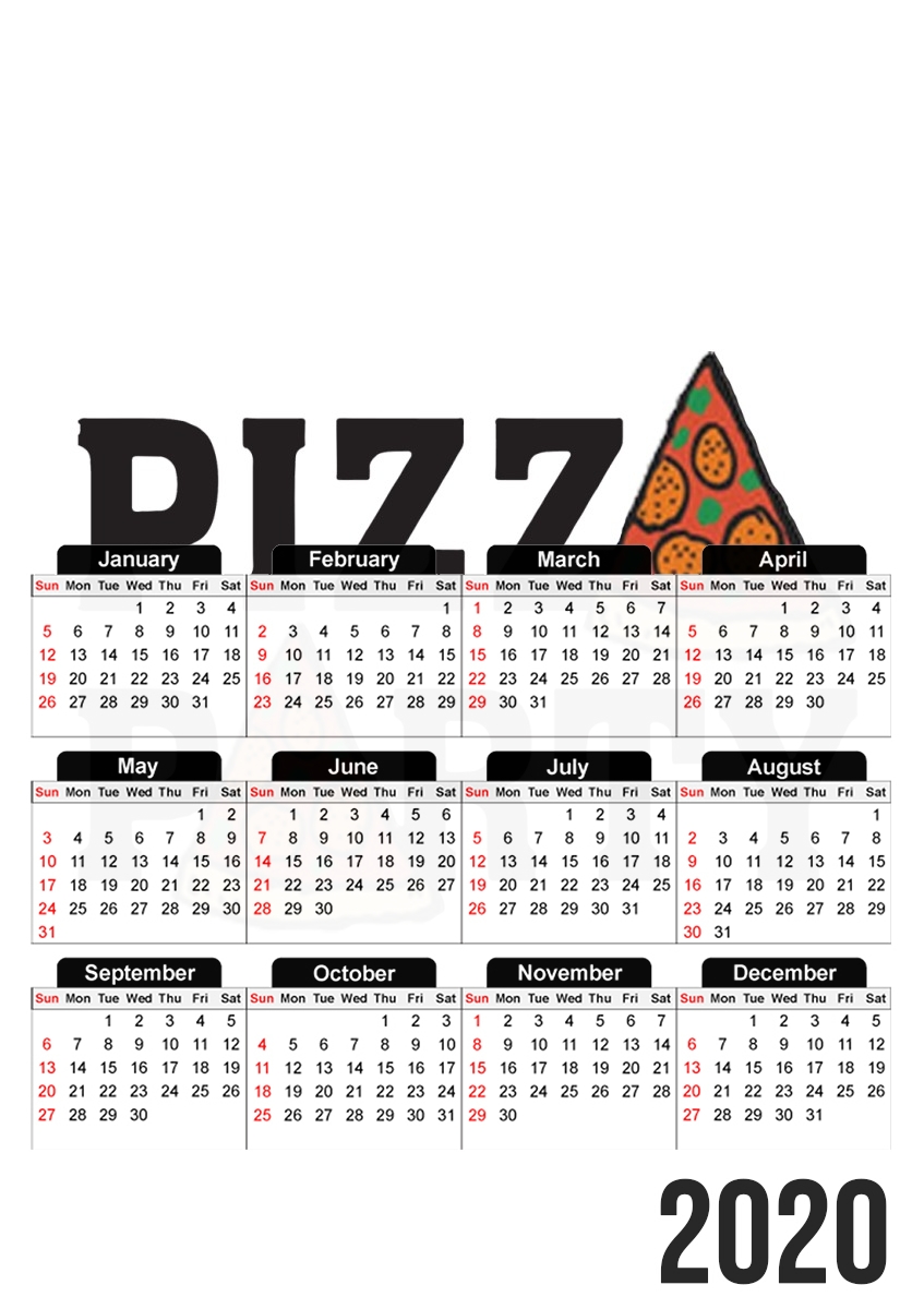  Pizza Party para A3 Photo Calendar 30x43cm