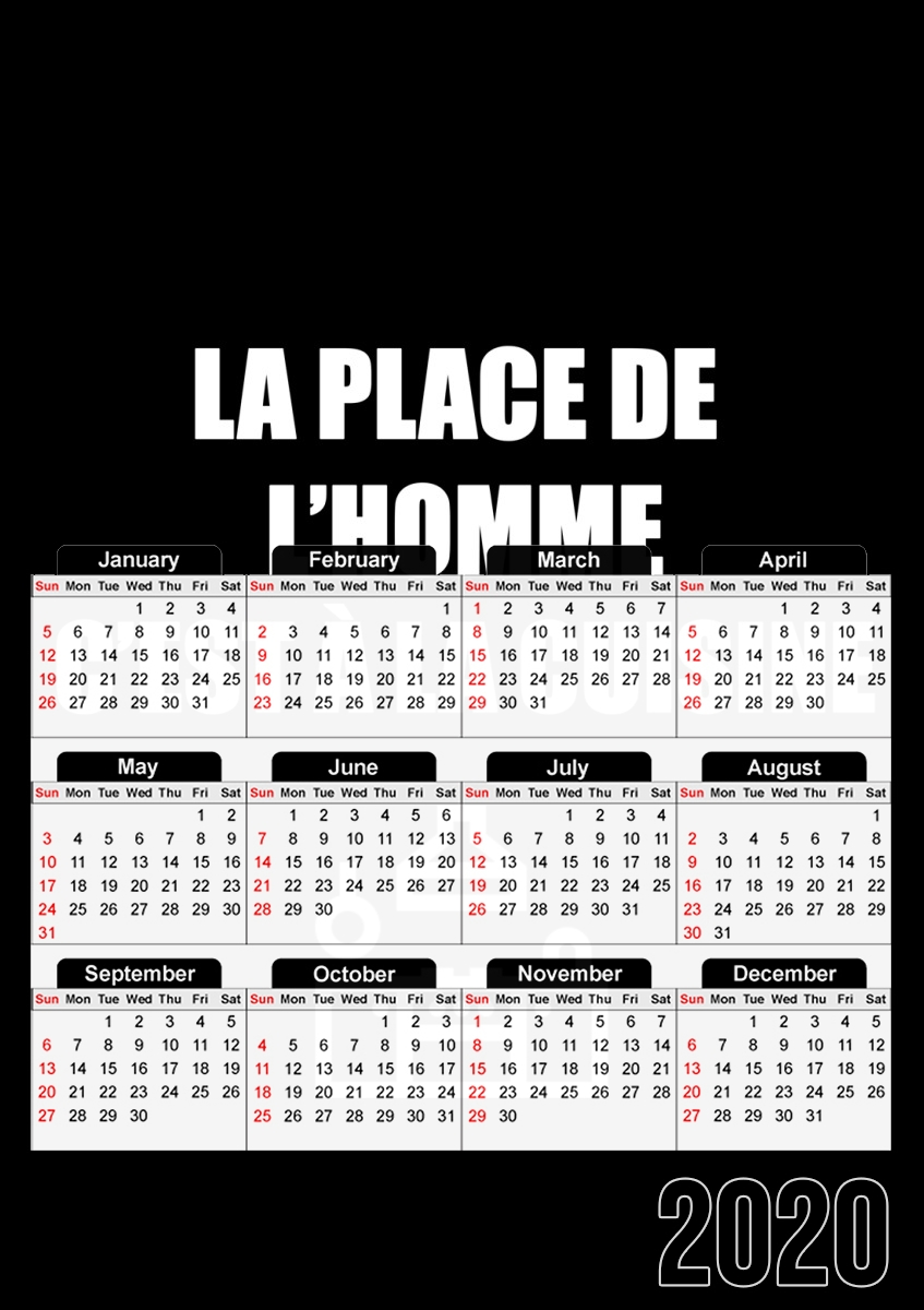  Place de lhomme cuisine para A3 Photo Calendar 30x43cm