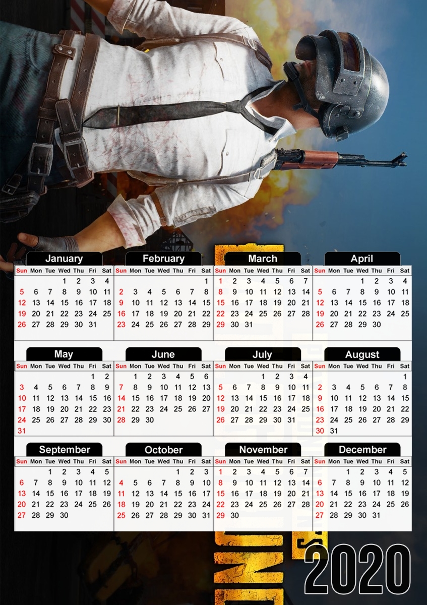  playerunknown's battlegrounds PUBG para A3 Photo Calendar 30x43cm