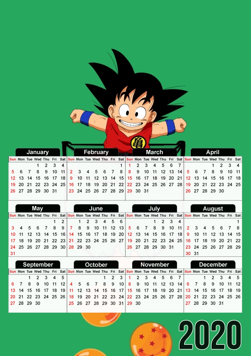  Pocket Collection: Goku Dragon Balls para A3 Photo Calendar 30x43cm