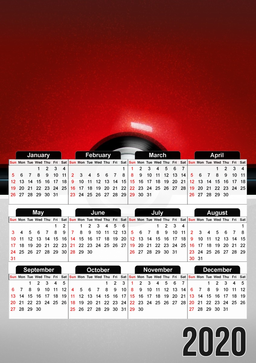  PokeBall para A3 Photo Calendar 30x43cm