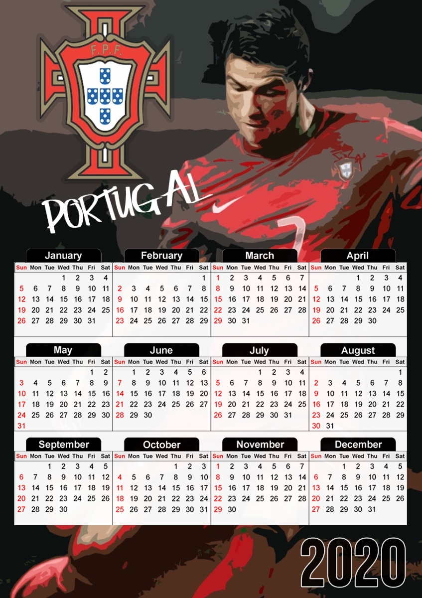  Portugal foot 2014 para A3 Photo Calendar 30x43cm