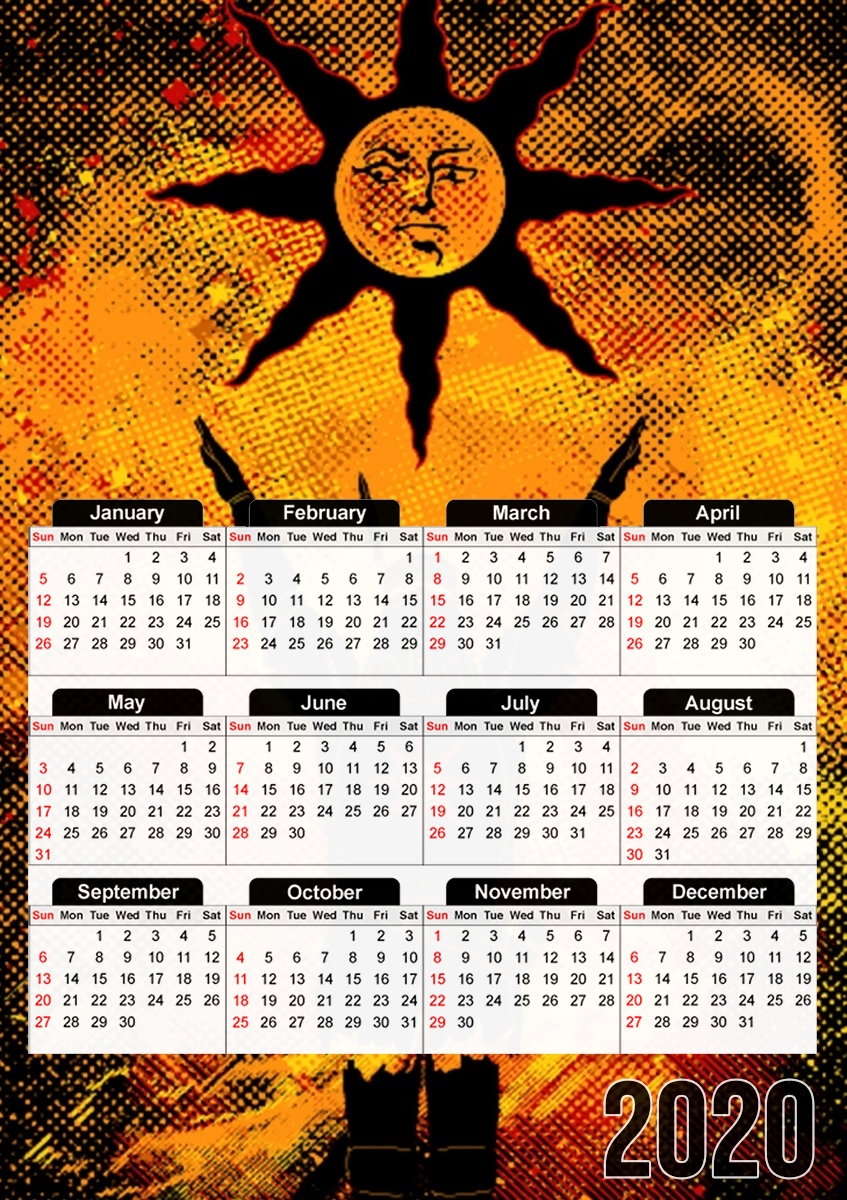  Praise the Sun Art para A3 Photo Calendar 30x43cm