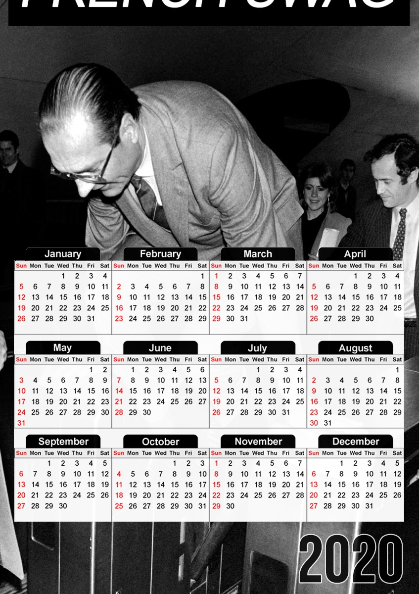  President Chirac Metro French Swag para A3 Photo Calendar 30x43cm