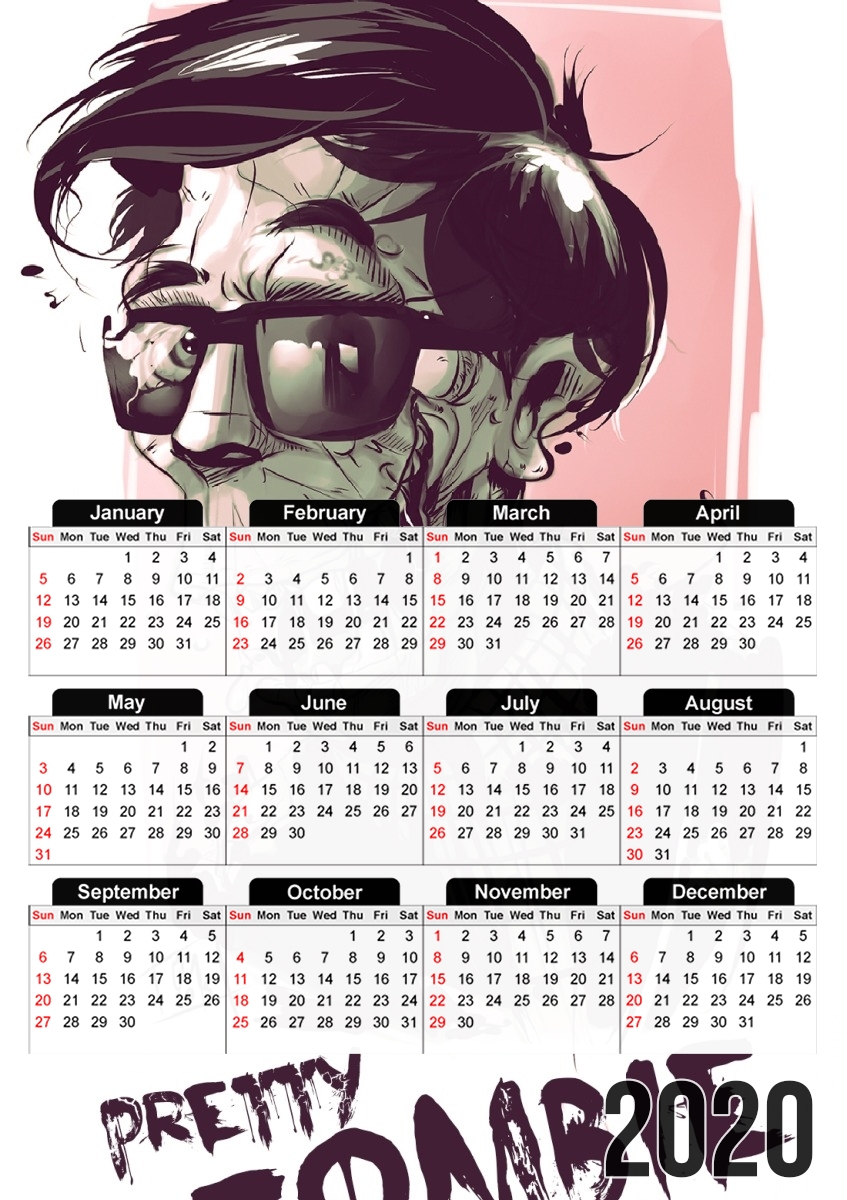  Pretty zombie para A3 Photo Calendar 30x43cm