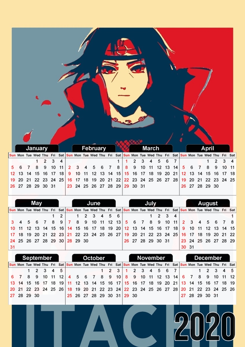  Propaganda Itachi para A3 Photo Calendar 30x43cm