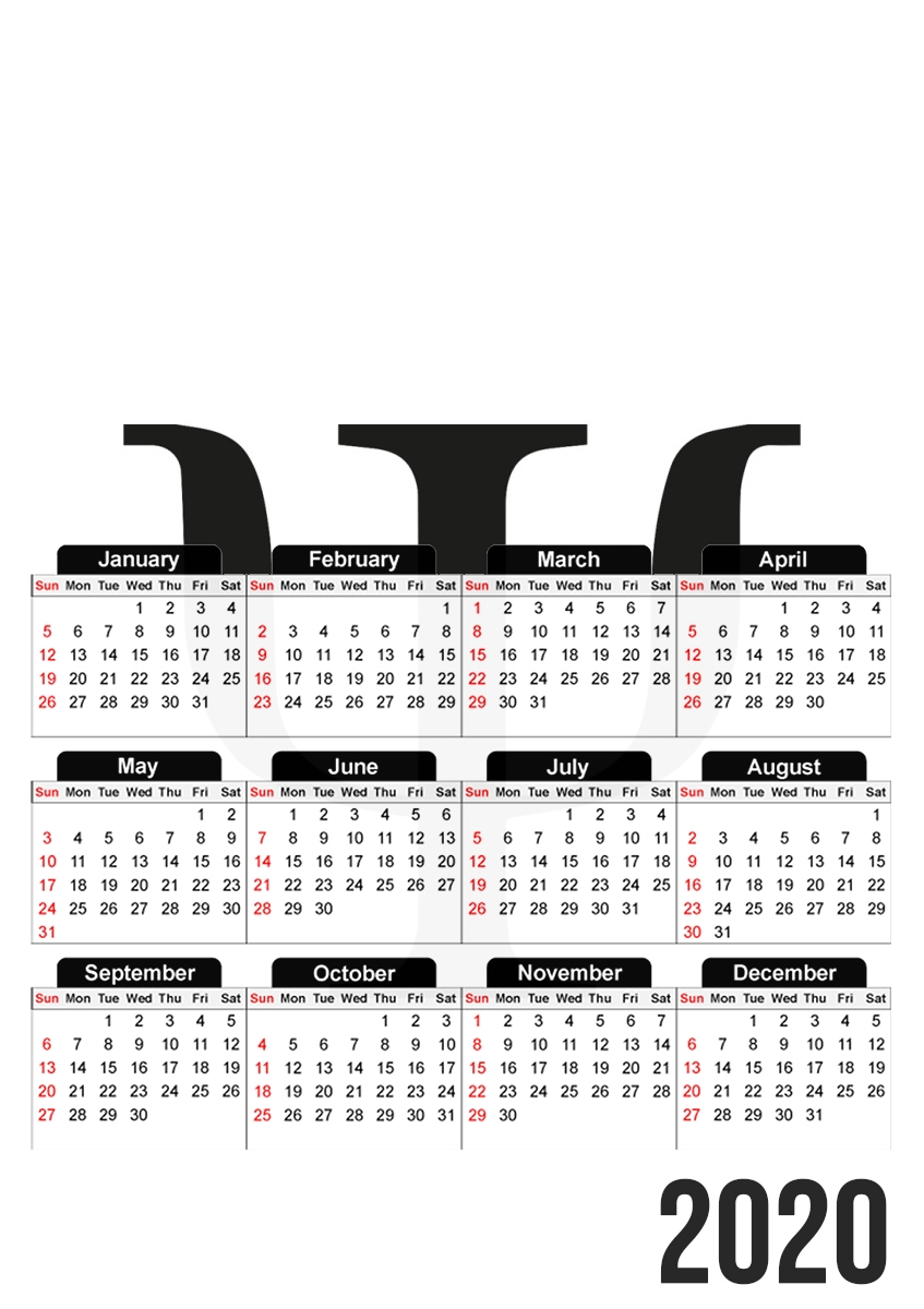  Psy Symbole Grec para A3 Photo Calendar 30x43cm