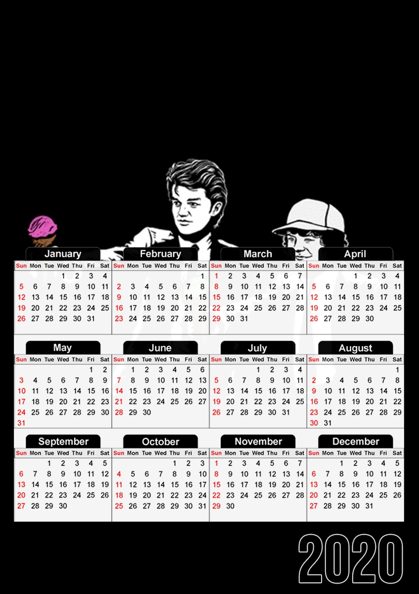  Pulp Fiction with Dustin and Steve para A3 Photo Calendar 30x43cm