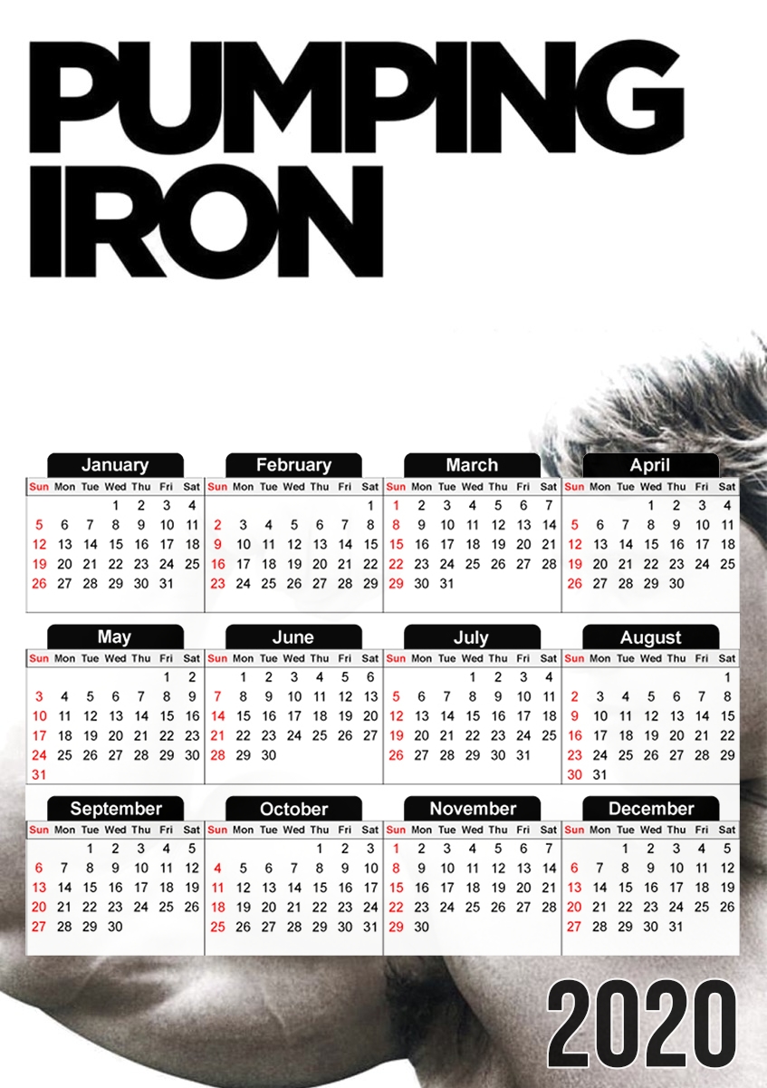  Pumping Iron para A3 Photo Calendar 30x43cm