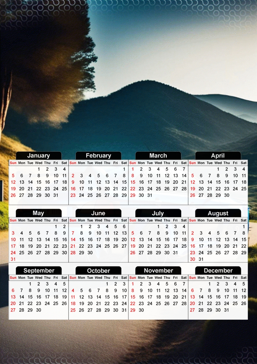  Racing Speed Car V3 para A3 Photo Calendar 30x43cm