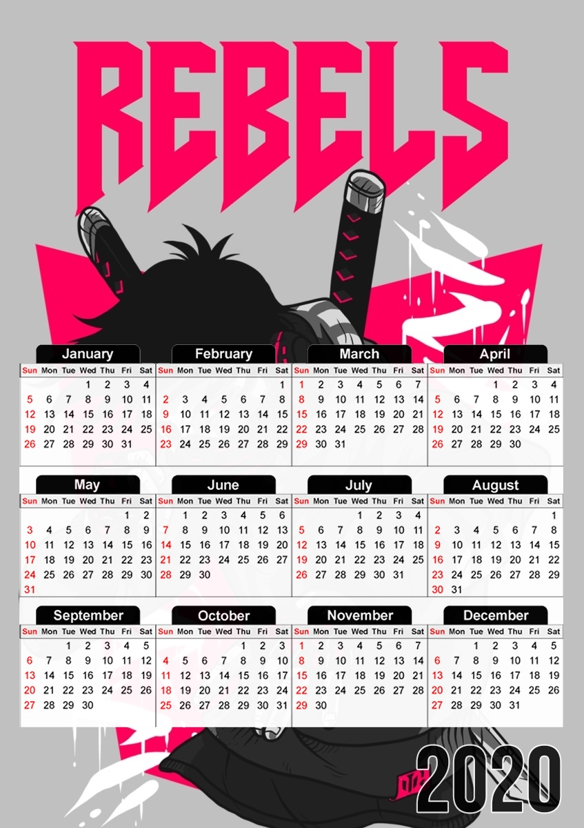  Rebels Ninja para A3 Photo Calendar 30x43cm