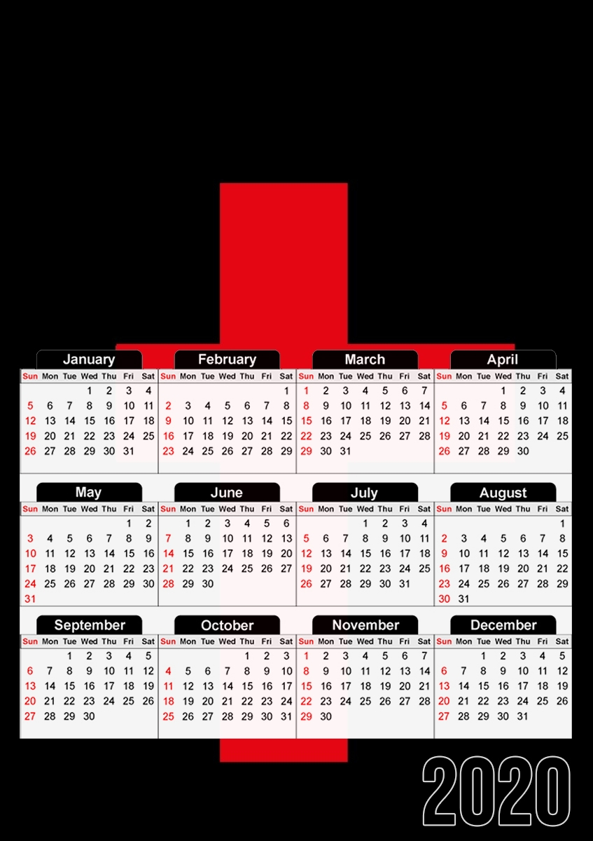  Red Cross Peace para A3 Photo Calendar 30x43cm