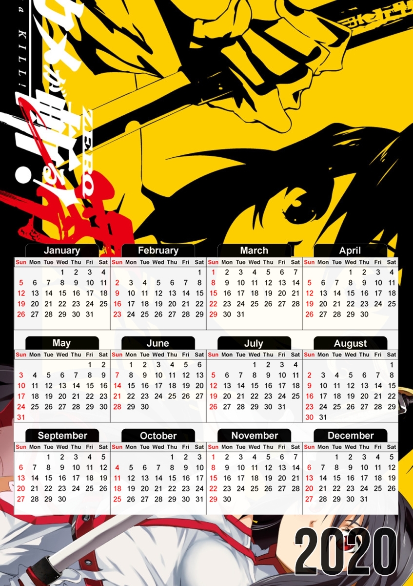  red eyes sword zero para A3 Photo Calendar 30x43cm