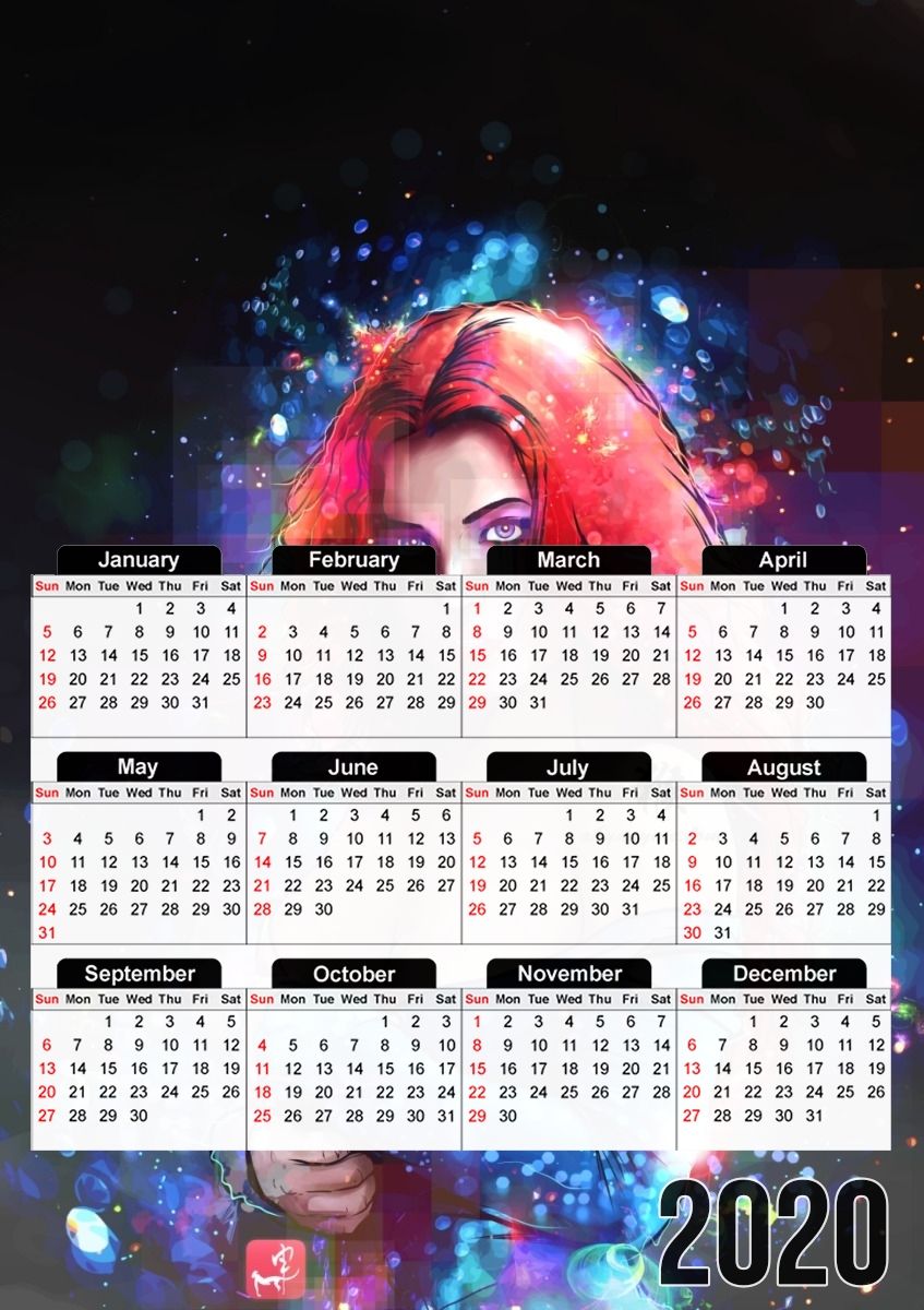  Red Fantasy para A3 Photo Calendar 30x43cm