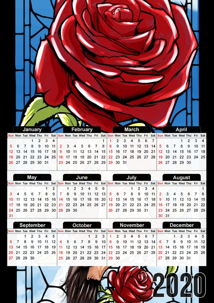  Red Roses para A3 Photo Calendar 30x43cm