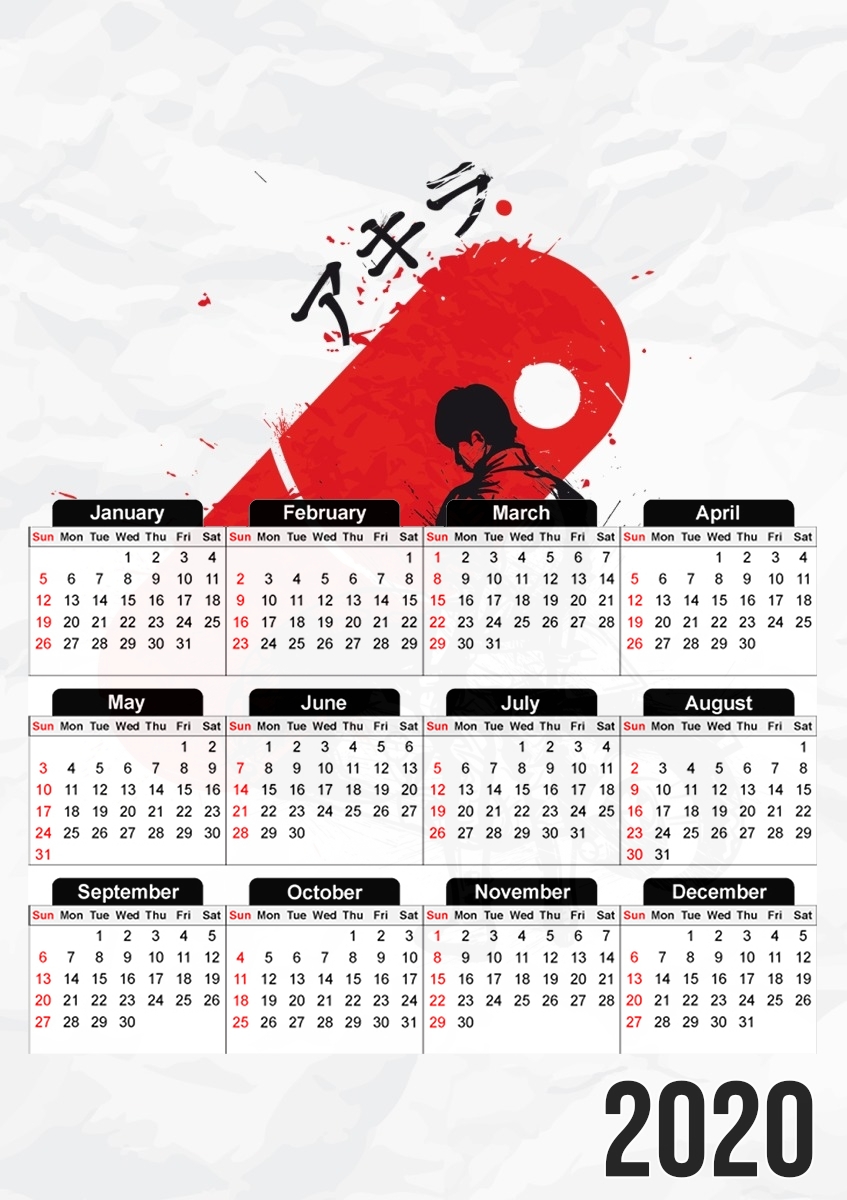  RedSun Akira para A3 Photo Calendar 30x43cm