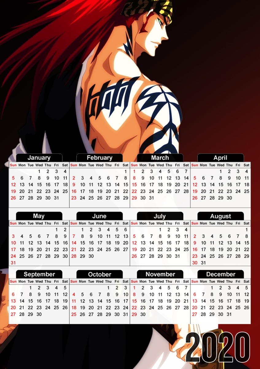  Renji bleach art para A3 Photo Calendar 30x43cm