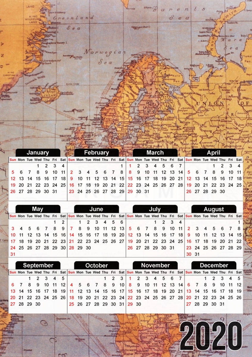  roam para A3 Photo Calendar 30x43cm