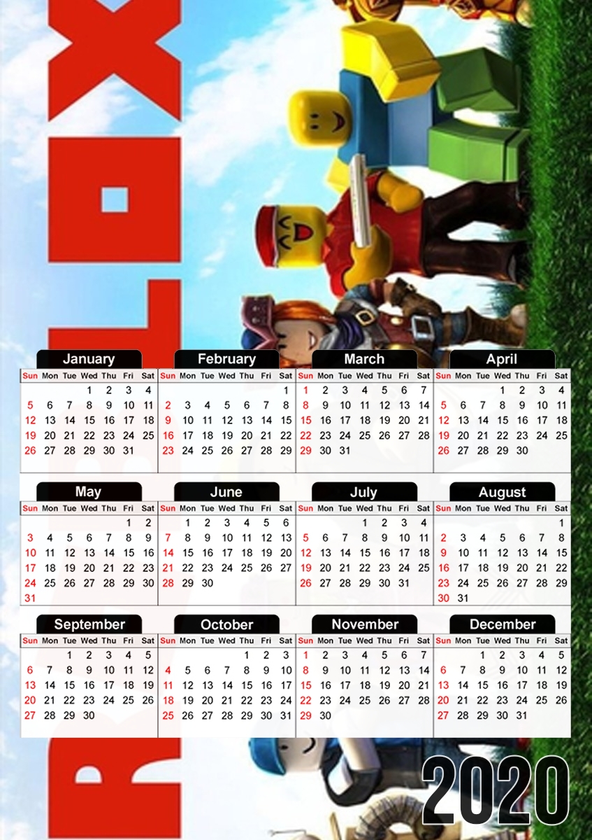  Roblox para A3 Photo Calendar 30x43cm