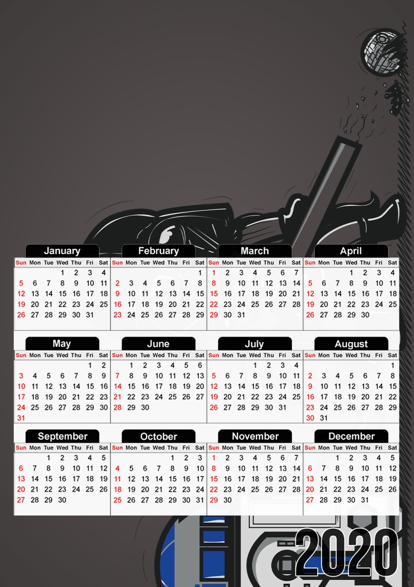  Robotic Hoover para A3 Photo Calendar 30x43cm