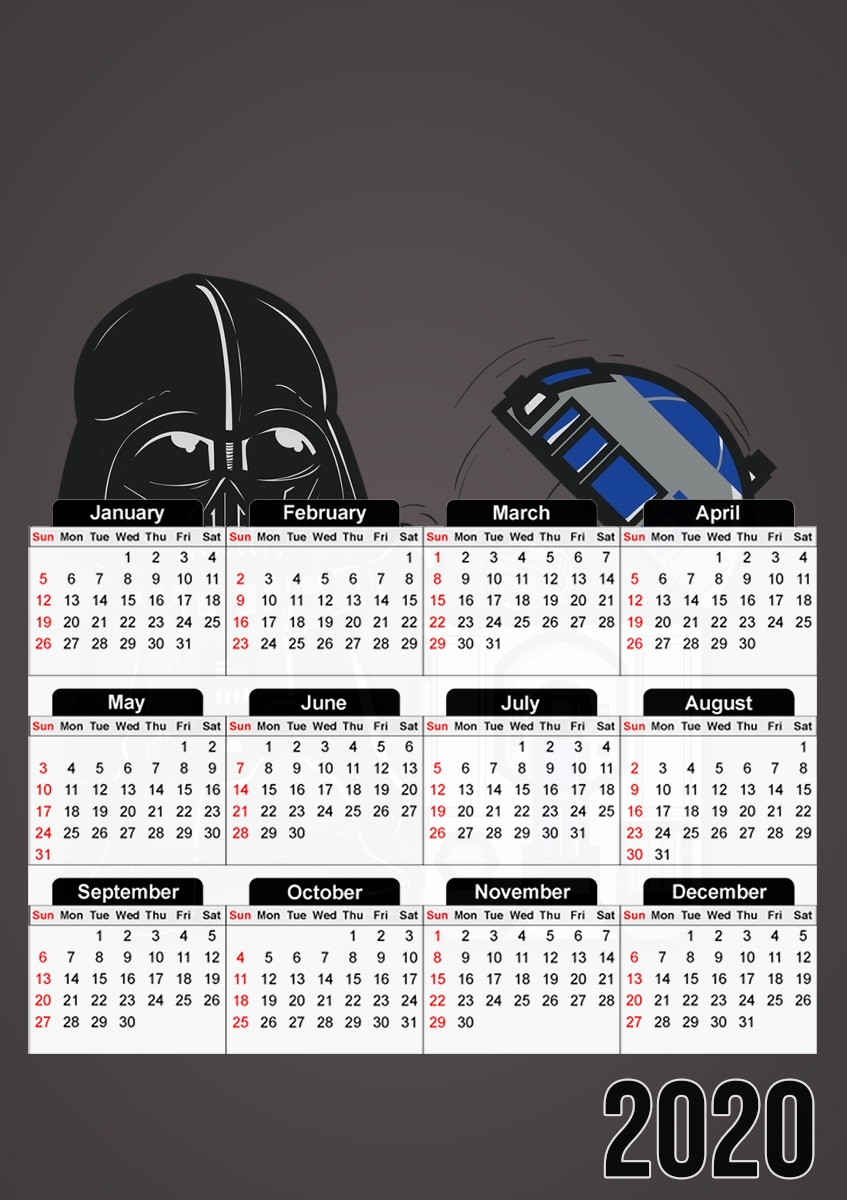  Robotic Trashcan para A3 Photo Calendar 30x43cm