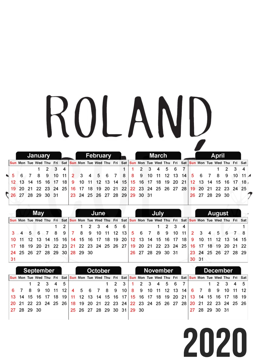  Roland Cule para A3 Photo Calendar 30x43cm