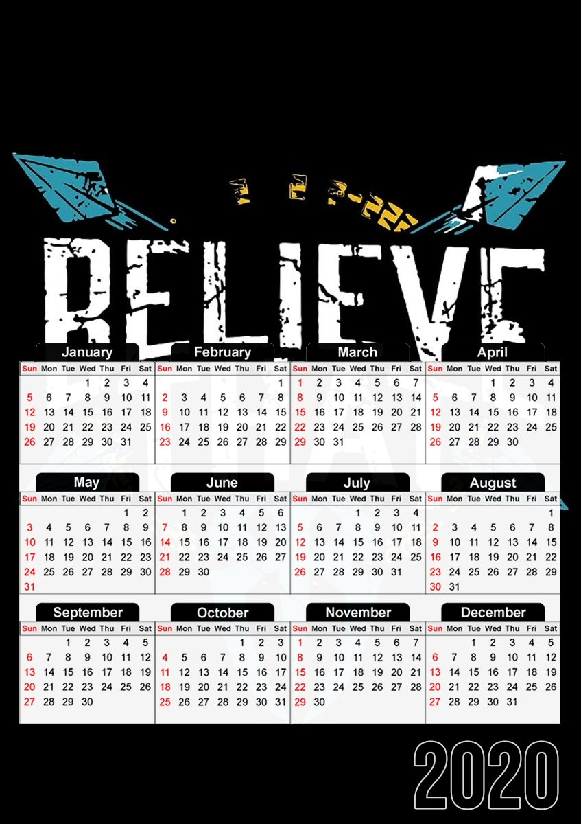  Roman Reigns Believe that para A3 Photo Calendar 30x43cm