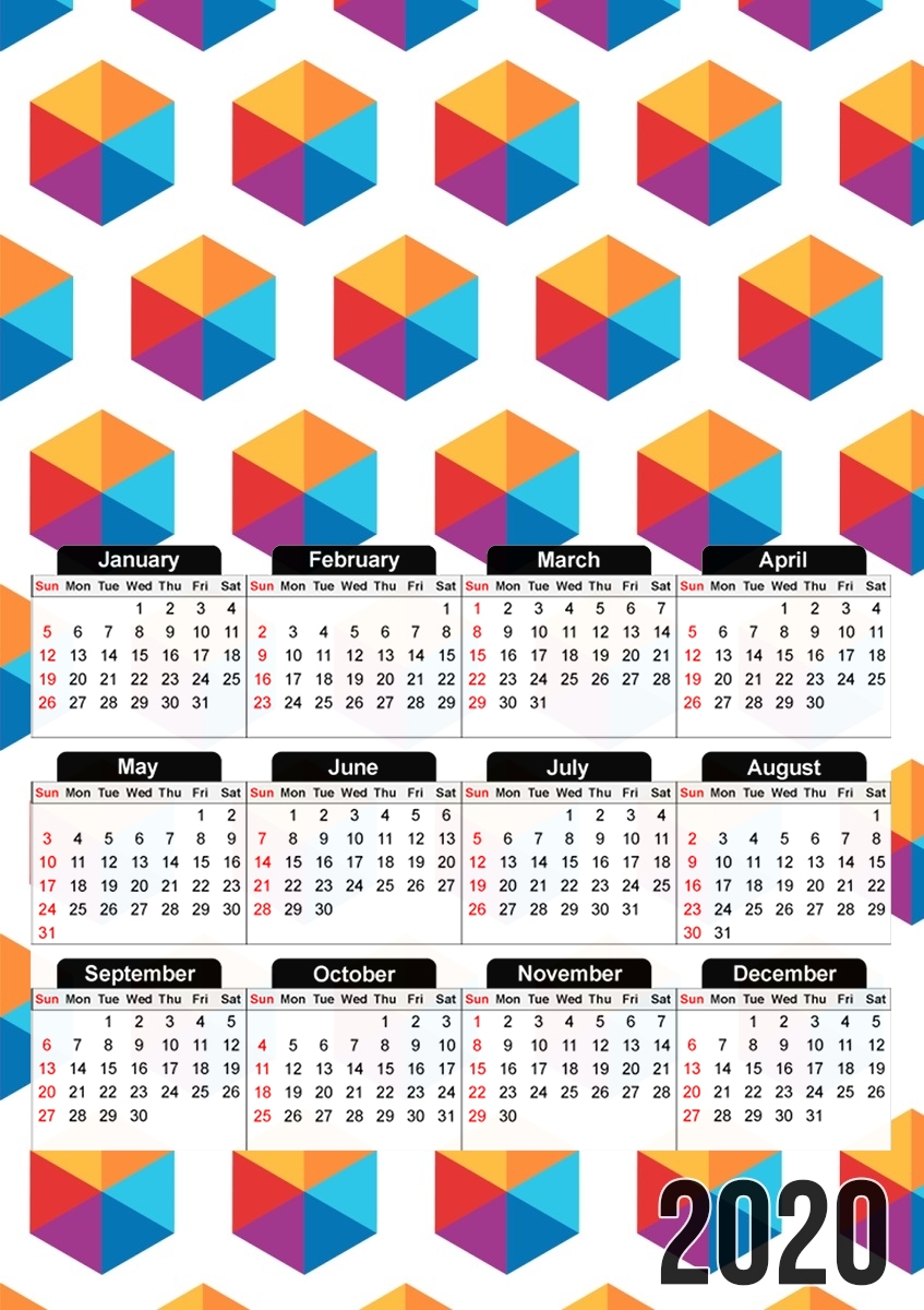  RombosPattern para A3 Photo Calendar 30x43cm