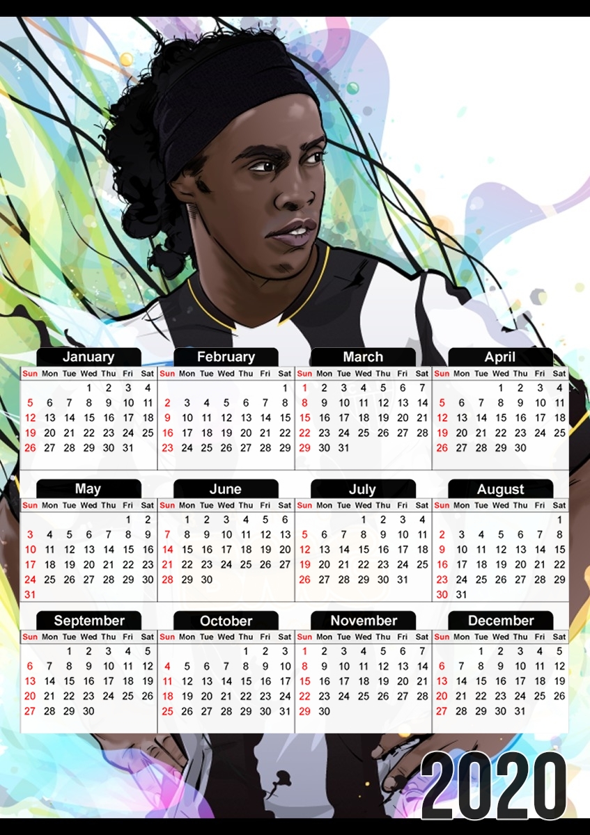  Ronaldinho Mineiro para A3 Photo Calendar 30x43cm