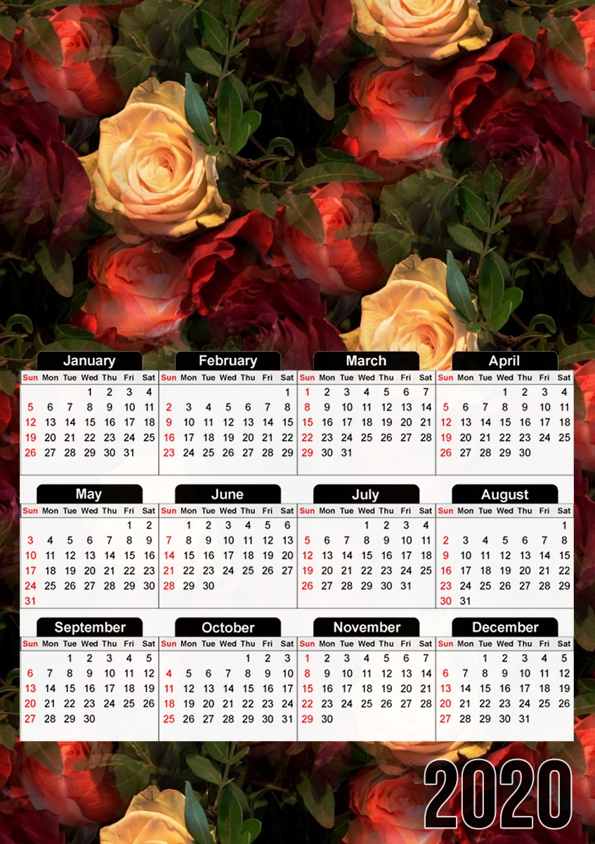  Rose Garden para A3 Photo Calendar 30x43cm