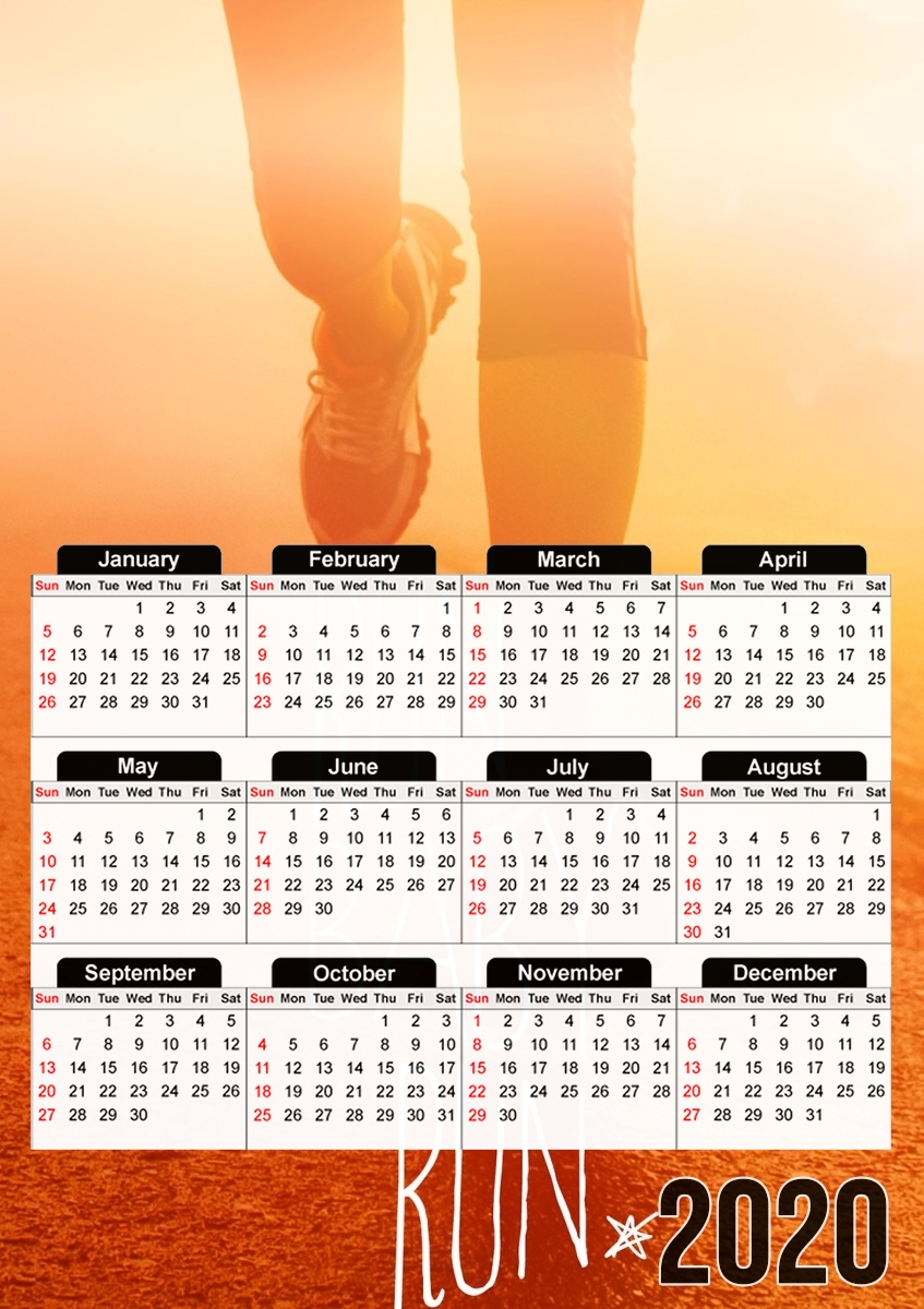  Run Baby Run para A3 Photo Calendar 30x43cm