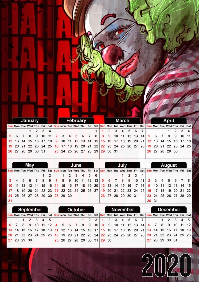  Sad Clown para A3 Photo Calendar 30x43cm
