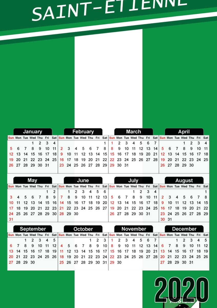  Saint Etienne Classic Maillot para A3 Photo Calendar 30x43cm