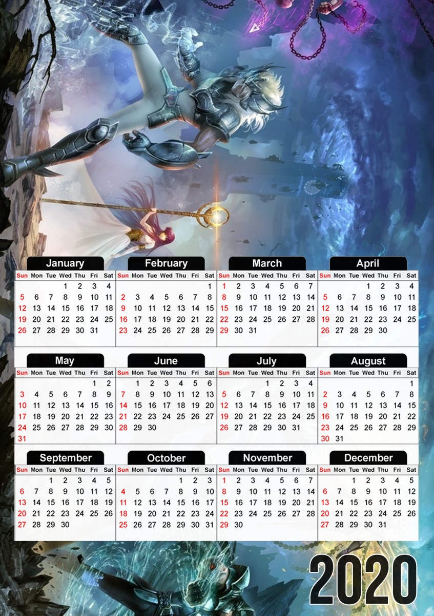  Saint Seiya para A3 Photo Calendar 30x43cm