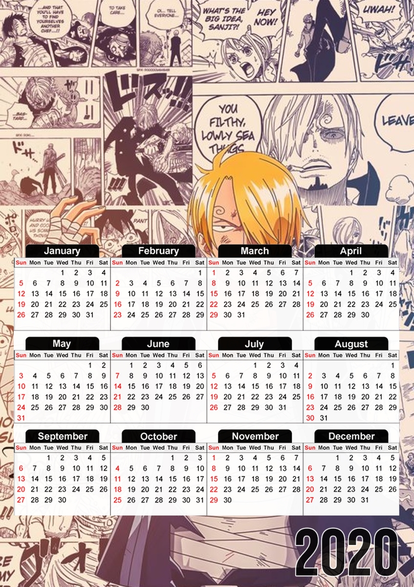  Sanji Cooker para A3 Photo Calendar 30x43cm