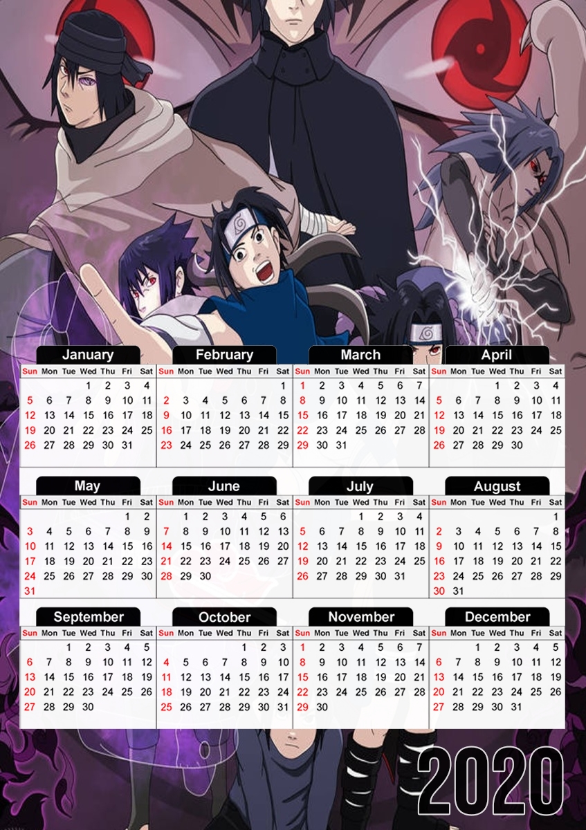  Sasuke Evolution para A3 Photo Calendar 30x43cm