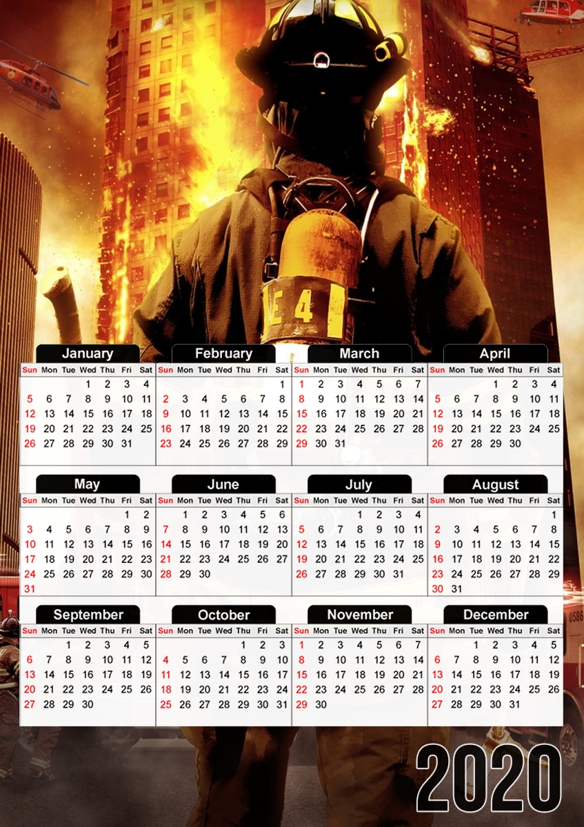  Salva o perece bomberos bomberos para A3 Photo Calendar 30x43cm