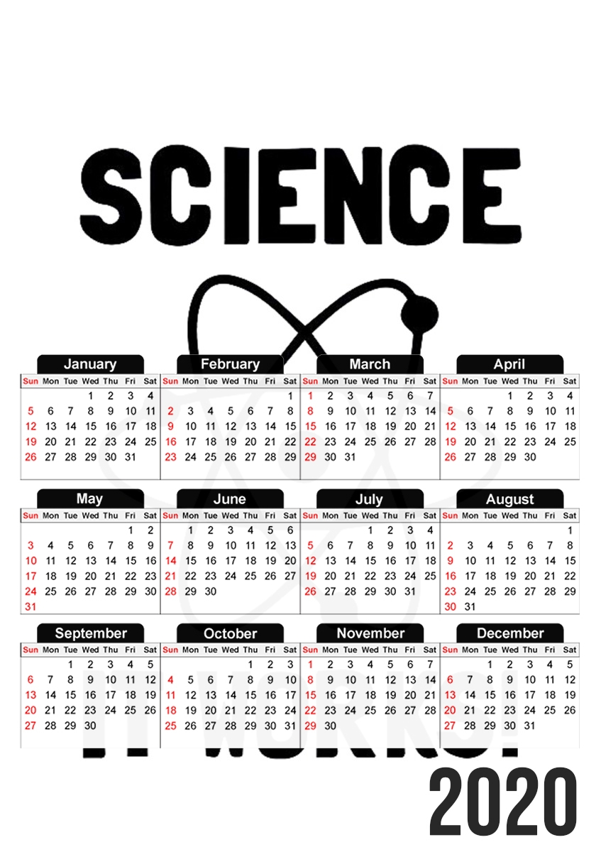  Science it works para A3 Photo Calendar 30x43cm