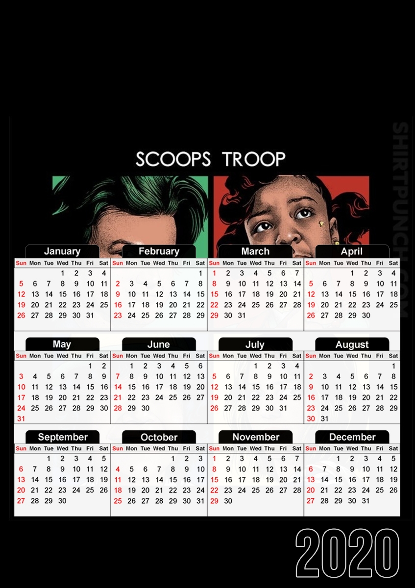  Scoops Troop Stranger Things para A3 Photo Calendar 30x43cm