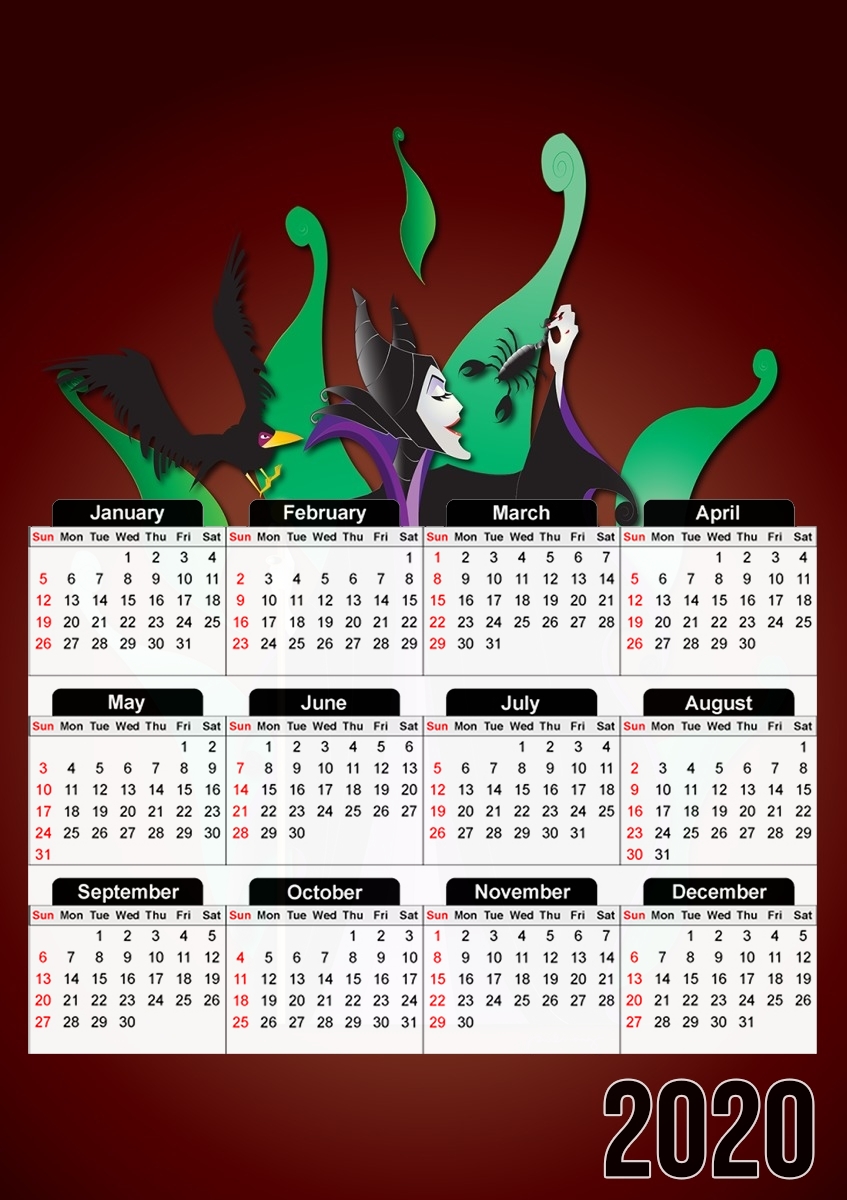  Scorpio - Maleficent para A3 Photo Calendar 30x43cm