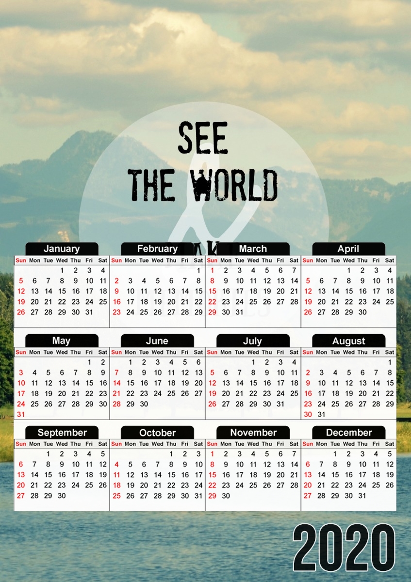  See the World para A3 Photo Calendar 30x43cm