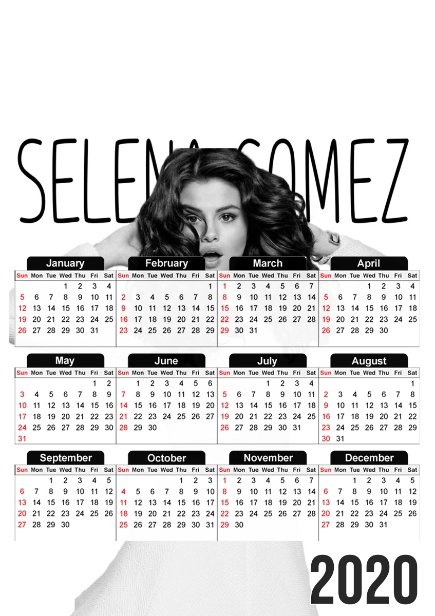  Selena Gomez Sexy para A3 Photo Calendar 30x43cm