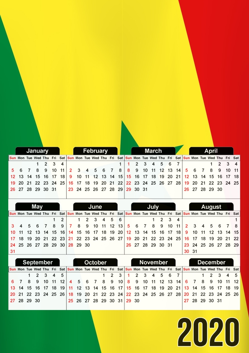  Senegal Football para A3 Photo Calendar 30x43cm