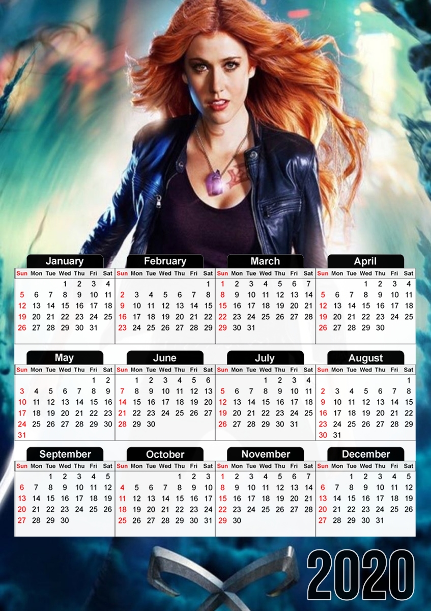  Shadowhunters Clary para A3 Photo Calendar 30x43cm