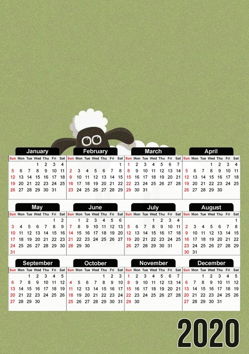  Sheep para A3 Photo Calendar 30x43cm