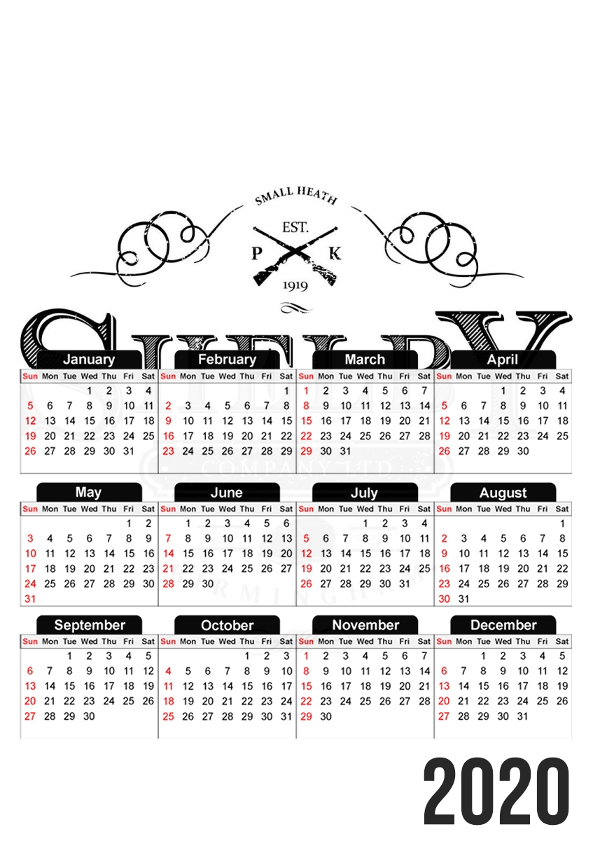  shelby company para A3 Photo Calendar 30x43cm