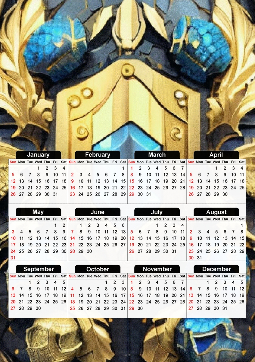  Shield Gold para A3 Photo Calendar 30x43cm