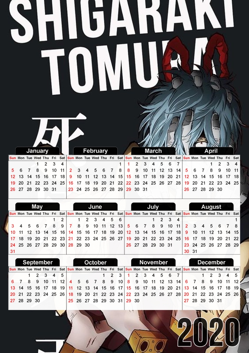  Shigaraki Tomura para A3 Photo Calendar 30x43cm