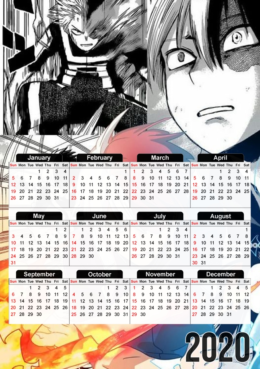  shoto todoroki scanArt para A3 Photo Calendar 30x43cm