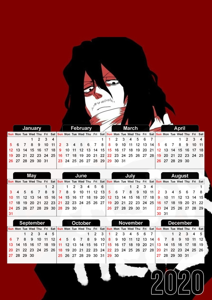  shouta aizawa aka eraser head para A3 Photo Calendar 30x43cm